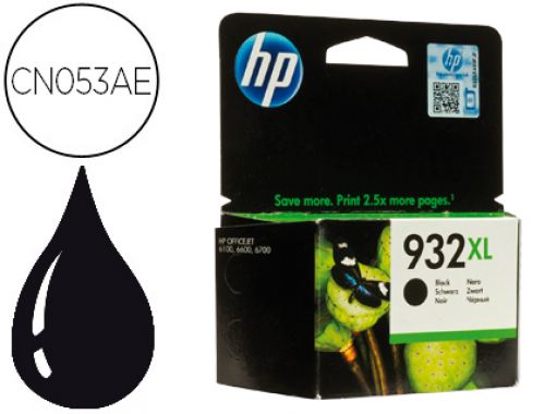 Tinteiro hp 932xl preto cn053ae officejet 6100/6600 capacidade 1000 pag , Hp , 58360 , 886111749010